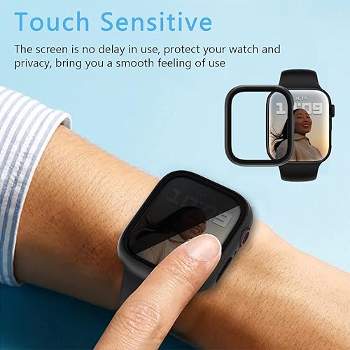 Miniatura 4 de Paquete de 3 protectores de pantalla de privacidad para Apple Watch SE (2 generación)SE654 de 1.575in, carcasa ultrafina de policarbonato duro con