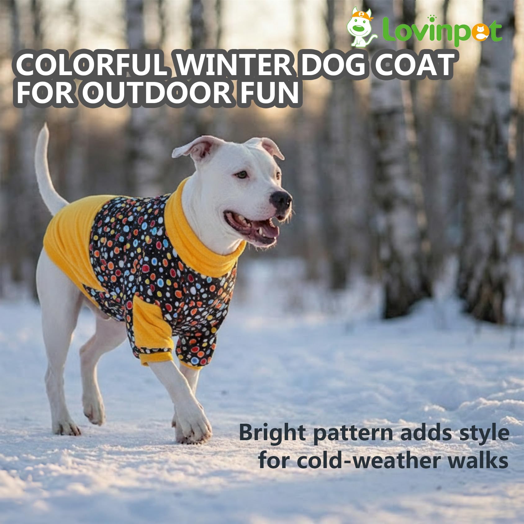 LovinPet Große Hundepullover: verbesserte Passform, leichte Flanell-Hunde-Winterbekleidung, hautfreundlicher Stoff, leuchtet im Dunkeln, schwarze Drucke, Hundekleidung für kleine Hunderassen
