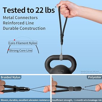 2 Pack 7mm Thick Phone Lanyard Wrist Strap, 360 Rotatable Heavy Duty Chunky Cord Wristlet for Cell Phone Case, Camera