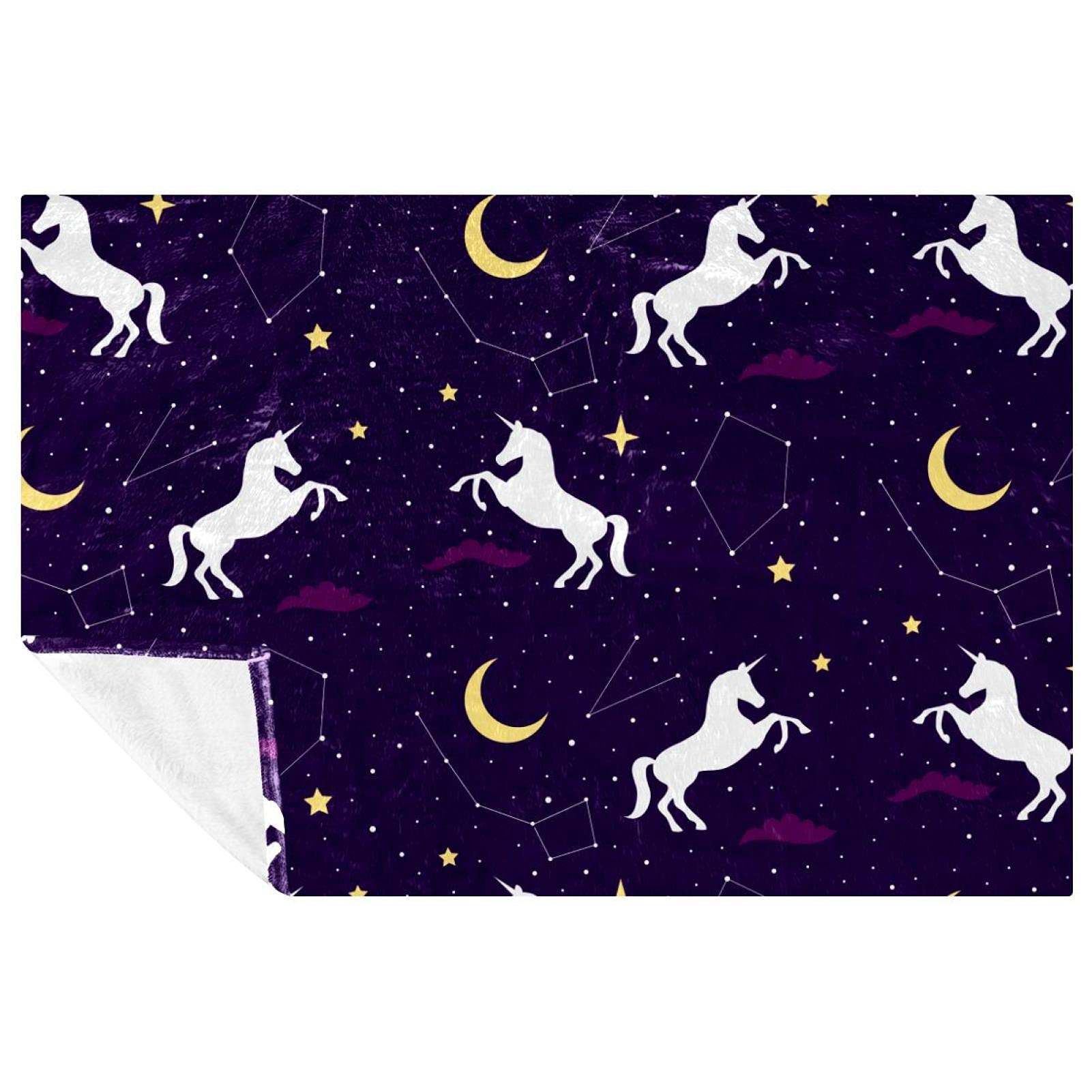Couverture licorne douce grand plaid chaud canapé lit camping 150x100