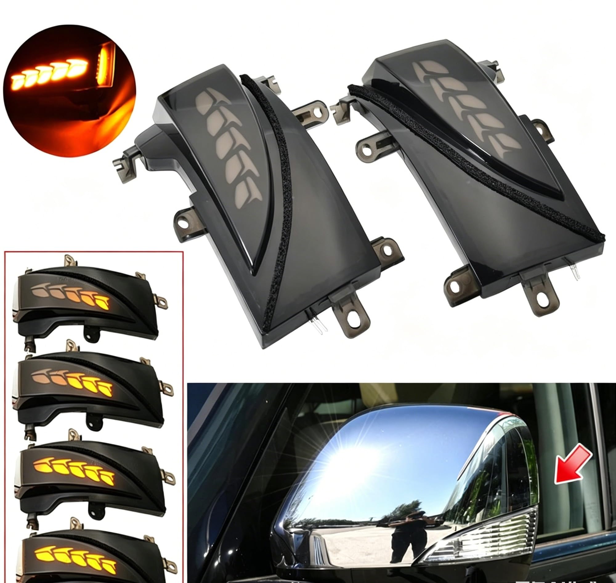 Kierunkowskazy samochodowe Dla Infiniti QX56 Z62 2011-2013 QX80 2014-2017 Boczne Skrzydło Kierunkowskaz W Lusterku Wstecznym Sekwencyjny Dynamiczny HIMIUSIKTC