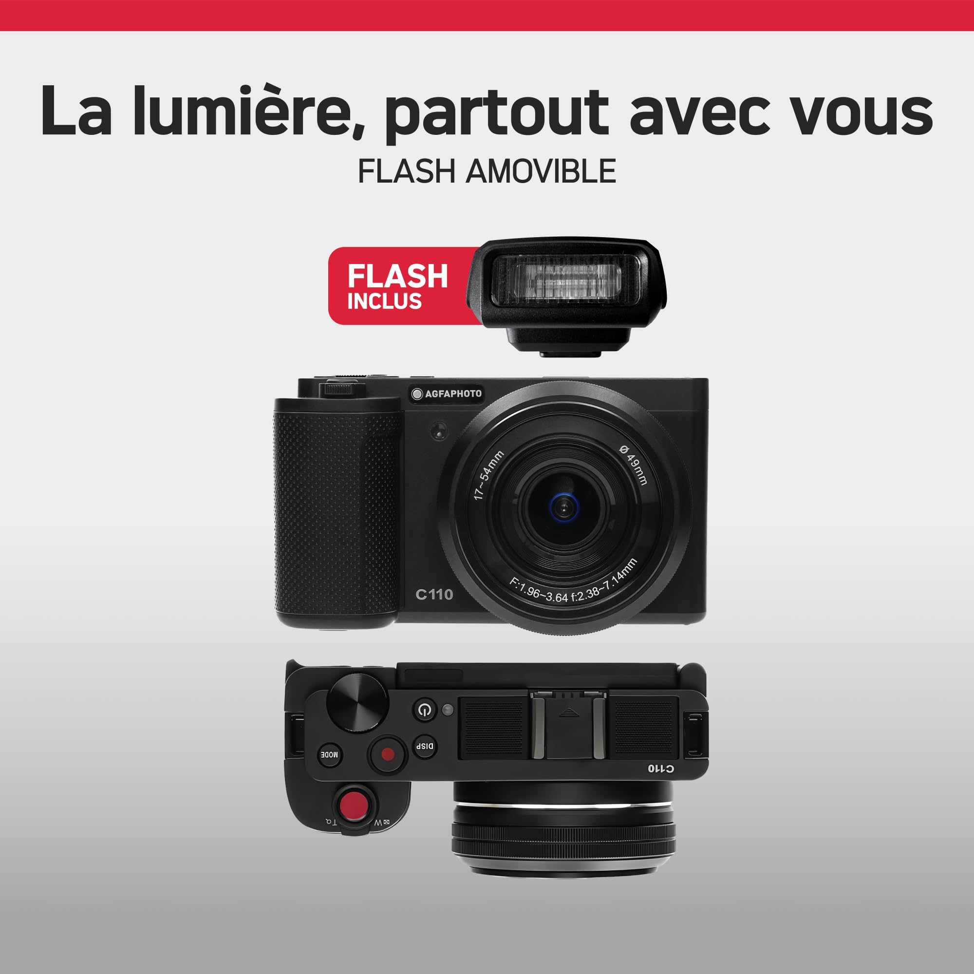 AGFAPHOTO Realishot C110 - Compact Digital Camera écran articulé - Noir