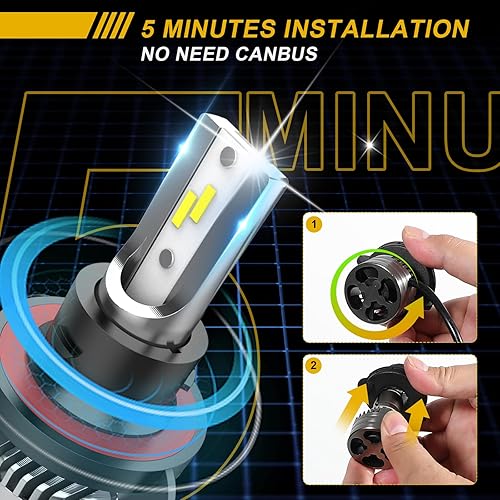 Miniatura 4 de TRUELAND Bombillas LED H13, 16000 lúmenes, 70 W, 6000 K, xenón blanco con decodificador Canbus mejorado, kit de conversión de haz alto y bajo,