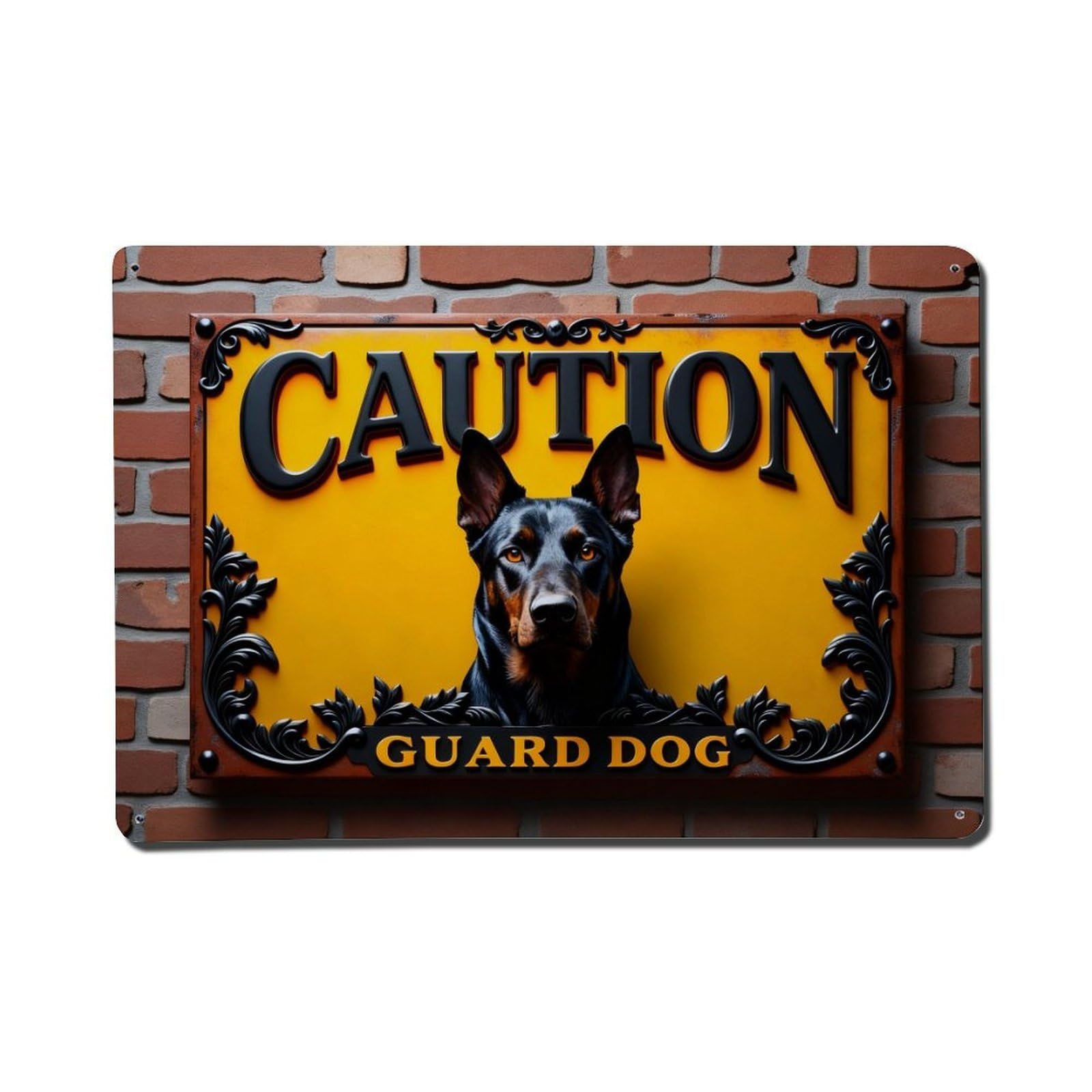 Beware Of The Dog Sign_1 Vintage Metal Tin Sign Retro Wall Decor, Bar Garage Cafe Kitchen Home Wall Art Poster Decoration 8x12inches