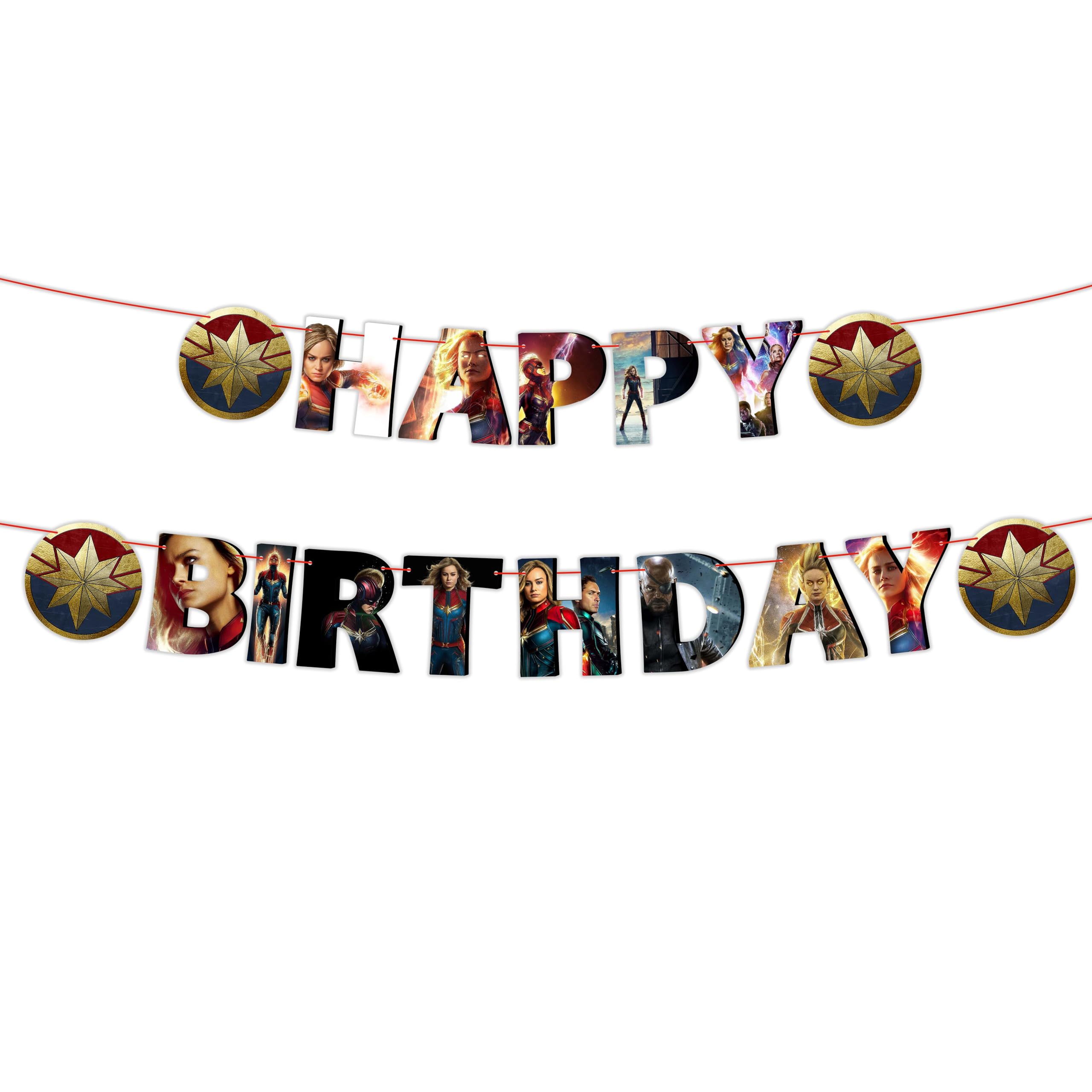 Cptan mrvl Happy birthday banner - Birthday Decorations.