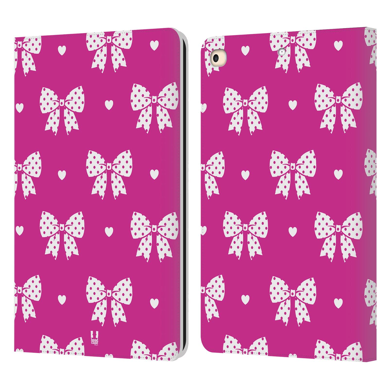 Carcasa de cuero tipo libro con soporte y patrones de cinta para iPad 9.7 7