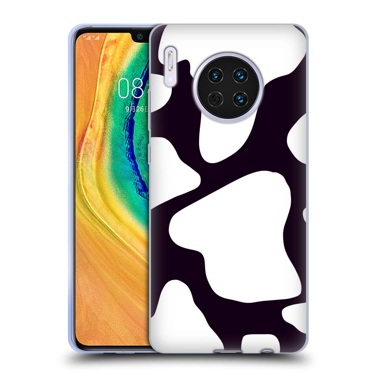 Head Case Designs Officially Licensed Grace Illustration Black And White Cow Prints Hard Back Case Compatible With Huawei Mate 30