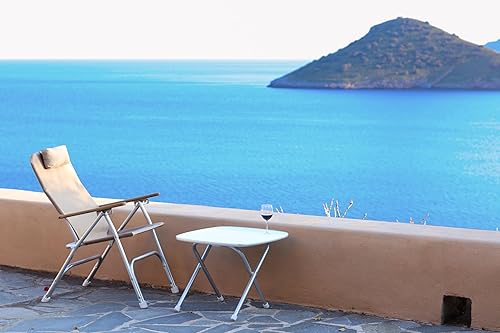 Miniatura 3 de FORMA MARINE Mesa de barco plegable de 24 x 24 x 19.4 pulgadas de altura, muebles de cubierta de yate de aluminio marino M350