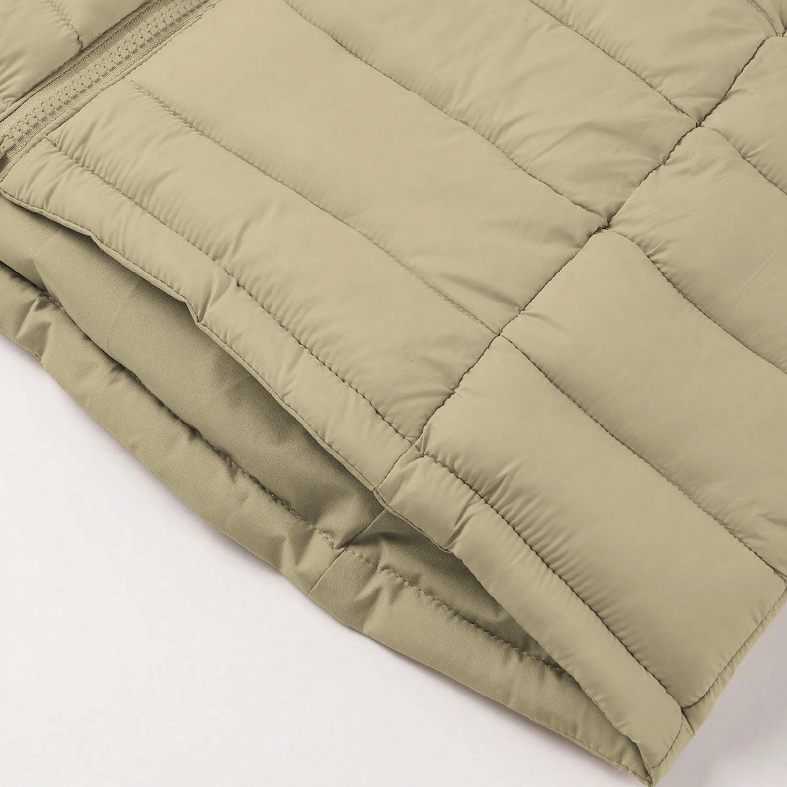 Abrigo largo de invierno para mujer, chaqueta acolchada ligera con capucha, cremallera, resistente al viento, con bolsillos, longitud media, acolchada, parka térmica, abrigo para senderismo, escalada