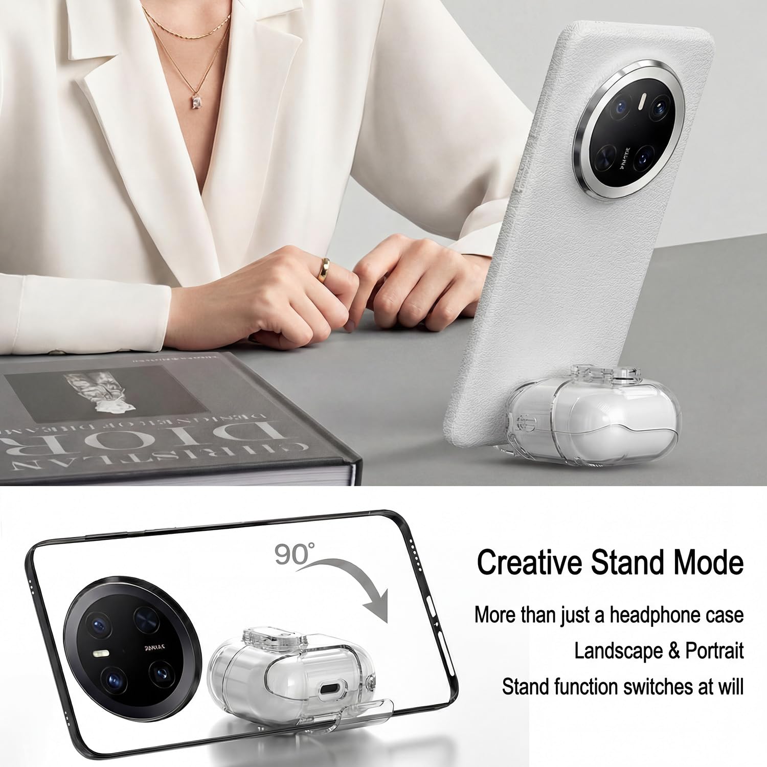 Amazon.co.jp: R-fun HUAWEI FreeClip 2用クリアケース ロックと