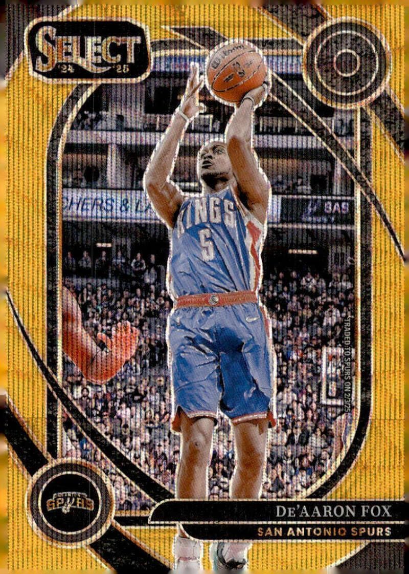 DE'AARON FOX 2024-25 Panini Select 1/10 Gold Wave #239 Spurs Courtside NM-MT Basketball
