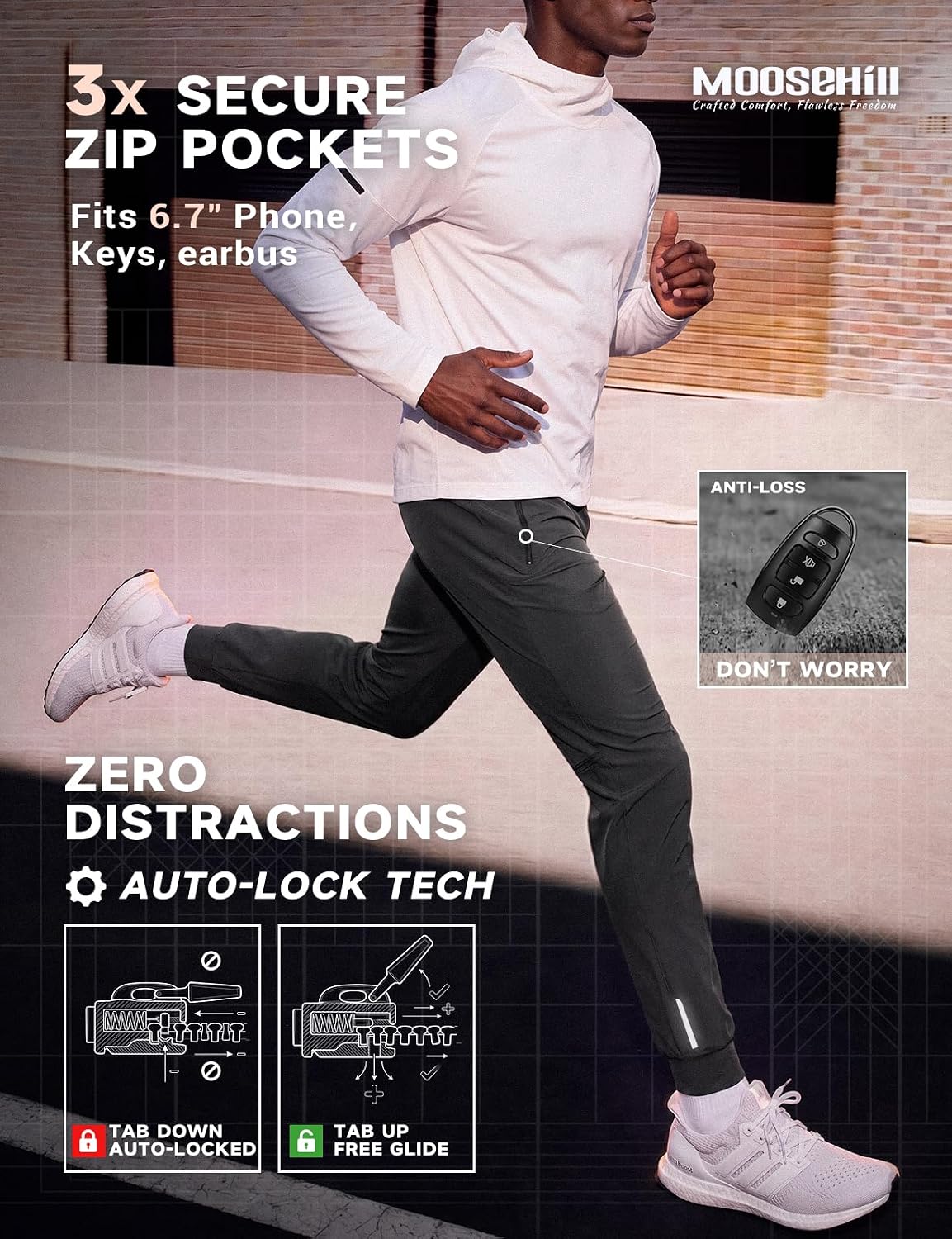 Men's Joggers with Zipper Pockets image 6