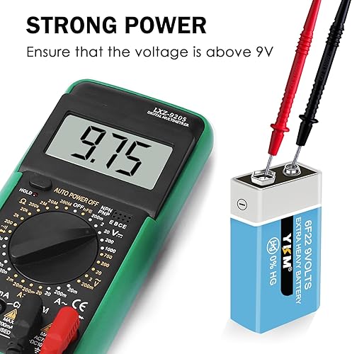 Miniatura 3 de 9V Batteries Long Lasting 9 Volt Battery for Smoke Detector Guitar Garage Door Opener Smoke Alarm Walkie Talkie Transistor Radio 7 Years shelf Life