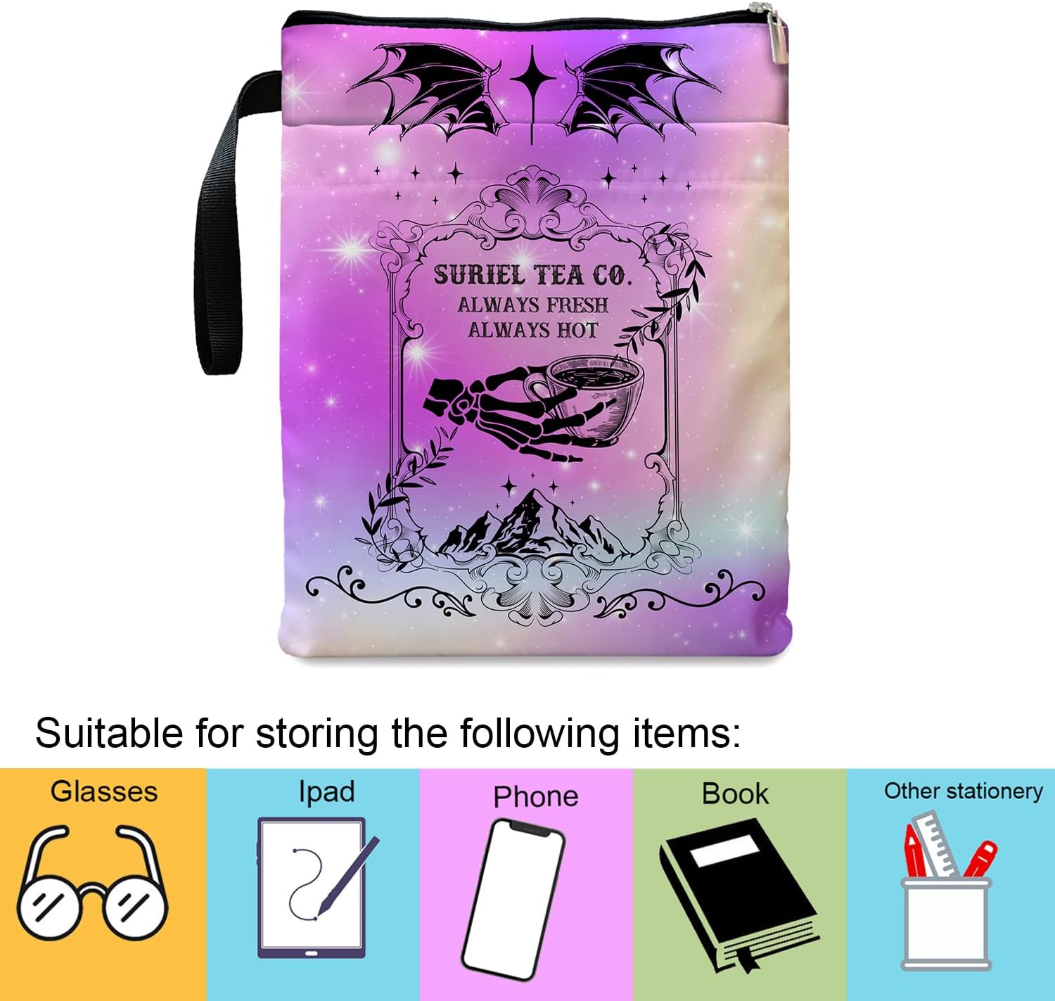 Romantasy Dark Academia Dragons Book Sleeve, Fantasy Novel Reader Gift, Bookish Gifts, Book Inspired Gift, Paperback Book Protector Book Cover Dragons Lovers Gifts - Image 4