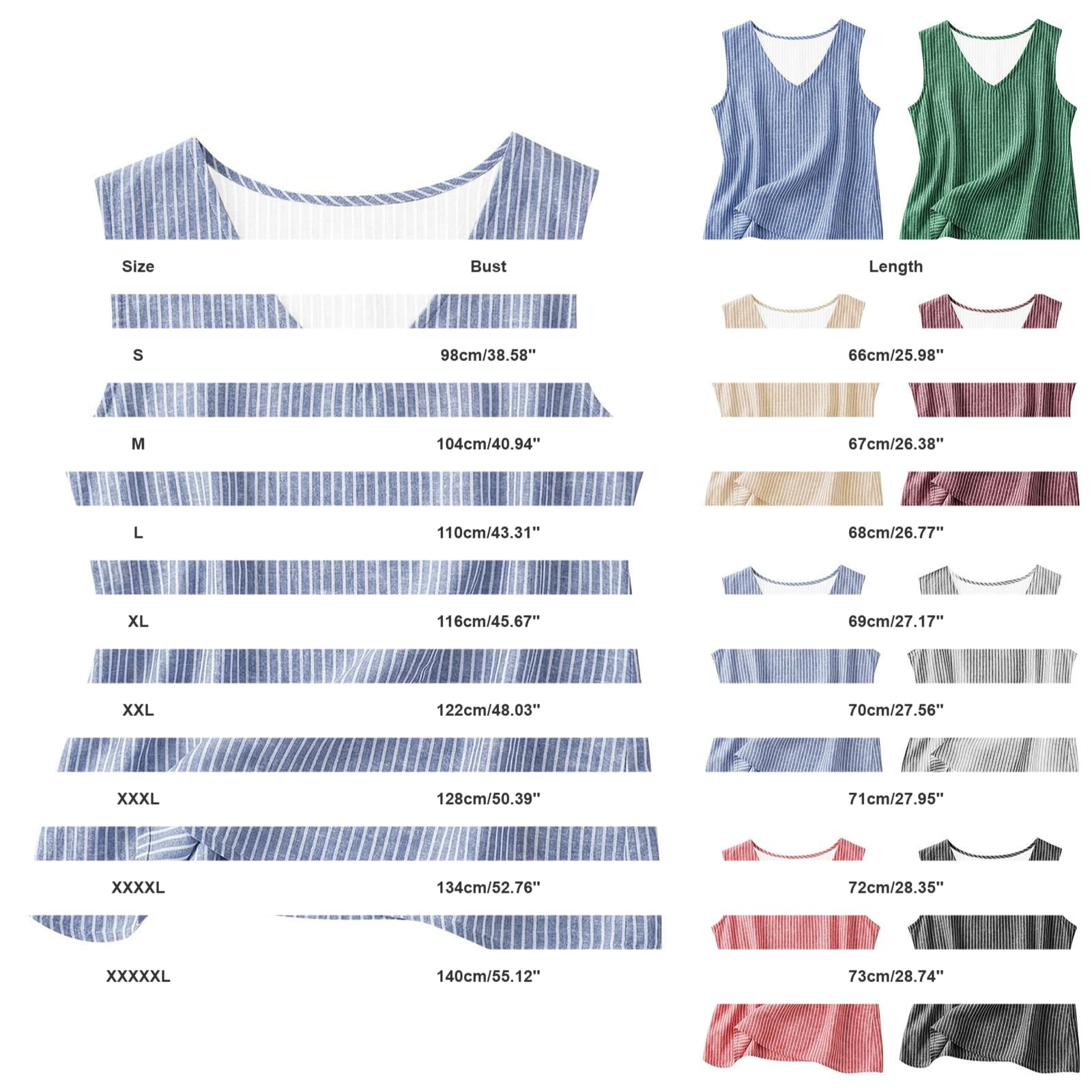 Camiseta sin mangas a rayas para mujer, blusa informal con cuello en V y corte holgado para el corsé Bustier