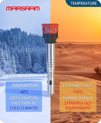 Vista 131 de Marsram Paquete de bobinas de encendido UF487 y doble bujía de iridio para Toyota Lexus 2005-2018 Camry Highlander Avalon Rav4 Sienna Venza RX350