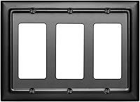 Vista 23 de Monarch Abode Placa de pared basculante de 4 segmentos, placa de pared decorativa para interruptor de metal, placa decorativa para interruptor