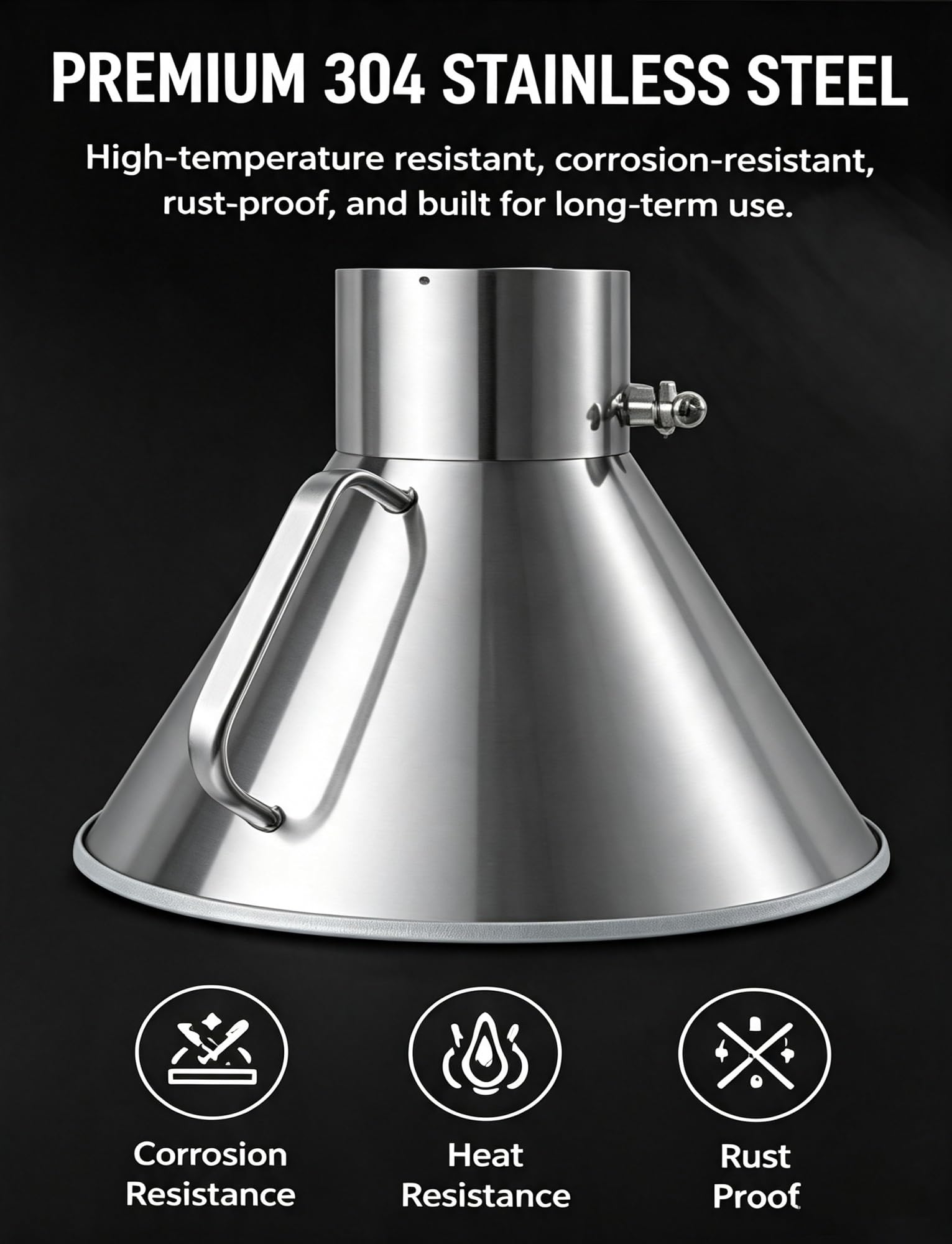 Campana extractora de acero inoxidable 304 para soldadura y polvo