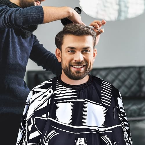 Miniatura 7 de Capa de barbero impermeable para hombre, Capa de peluquero para adultos, Grande