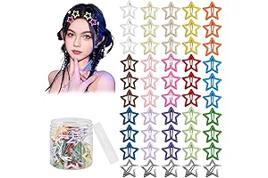 Star Shaped Hair Jewelry - 50 Pcs Non-Slip Metal Snap Hair Clips...
