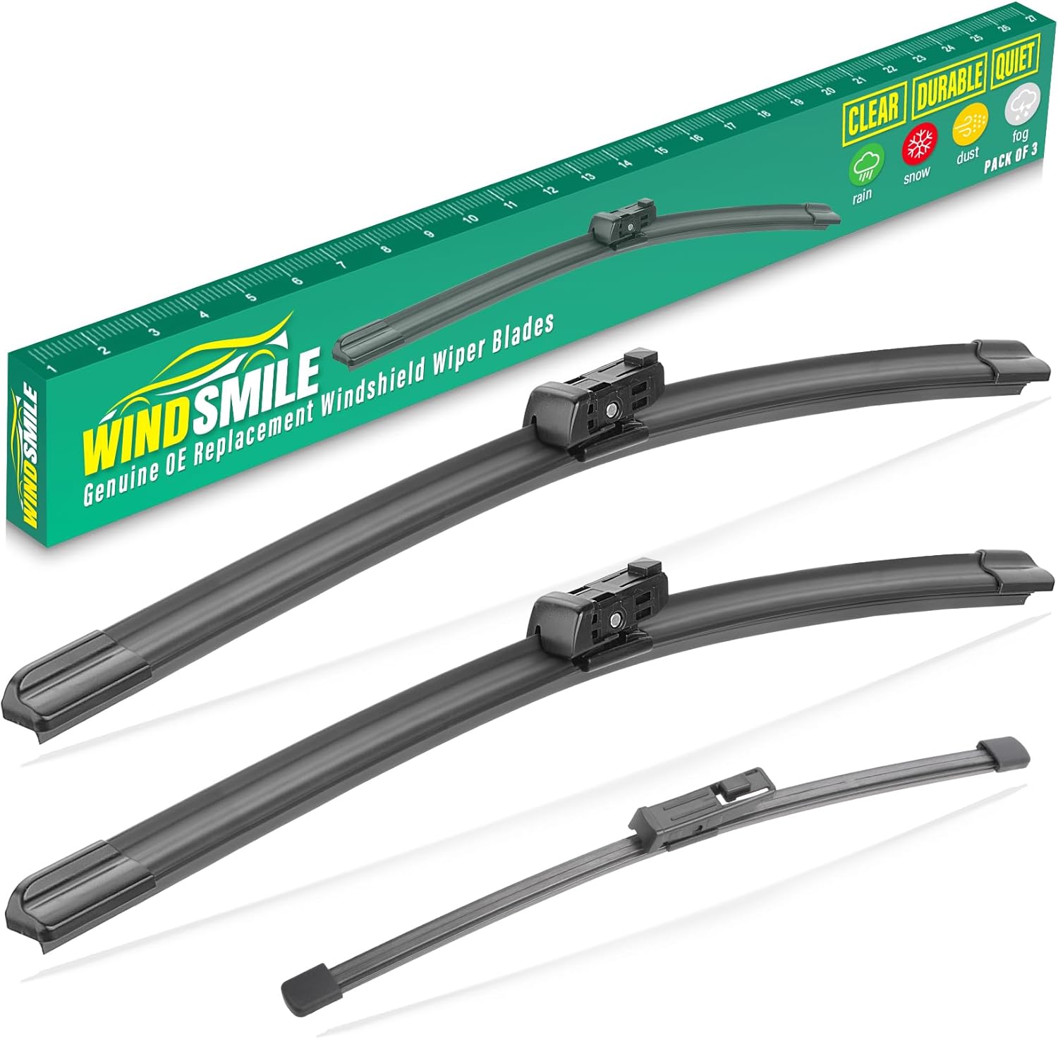 28" 18" 12" Windshield Wiper Blades Replacement for VW ID.4 2021 2022 2023 2024 2025 Volkswagen ID4 ID 4 Premium All Weather Front Rear Wipers Set - OEM Quality (Pack of 3)