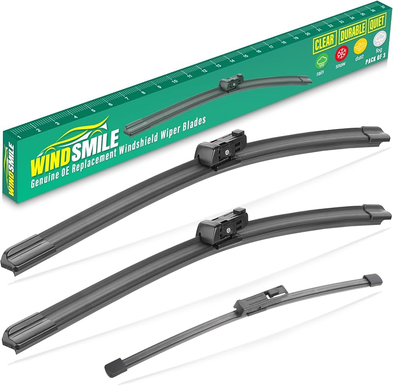 Palhetas do limpador de para-brisa WINDSMILE para Volkswagen ID.4 2021–2025 – 3 peças