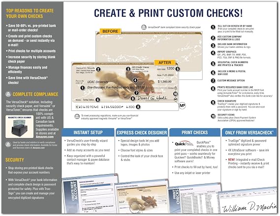 VersaCheck X1 Silver 2024 - Personal Finance and Check Creation Software