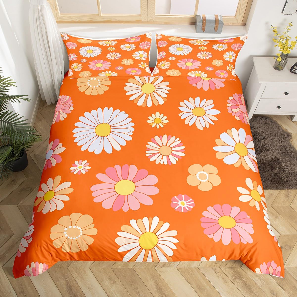 Amazon.com: 60S?70S?Groovy Bedding Set Kids Retro?Hippie?Flower