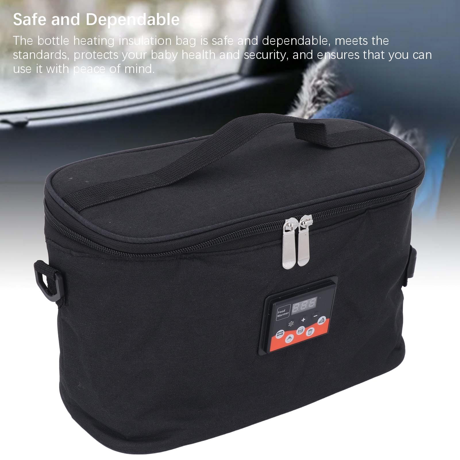 Pyhodi Bolsa de Aislamiento de Calentamiento de Botella de Automóvil de Temperatura Ajustable, Calentador de Biberón Compacto y Portátil, Diseño Multifuncional para Al Aire Libre,