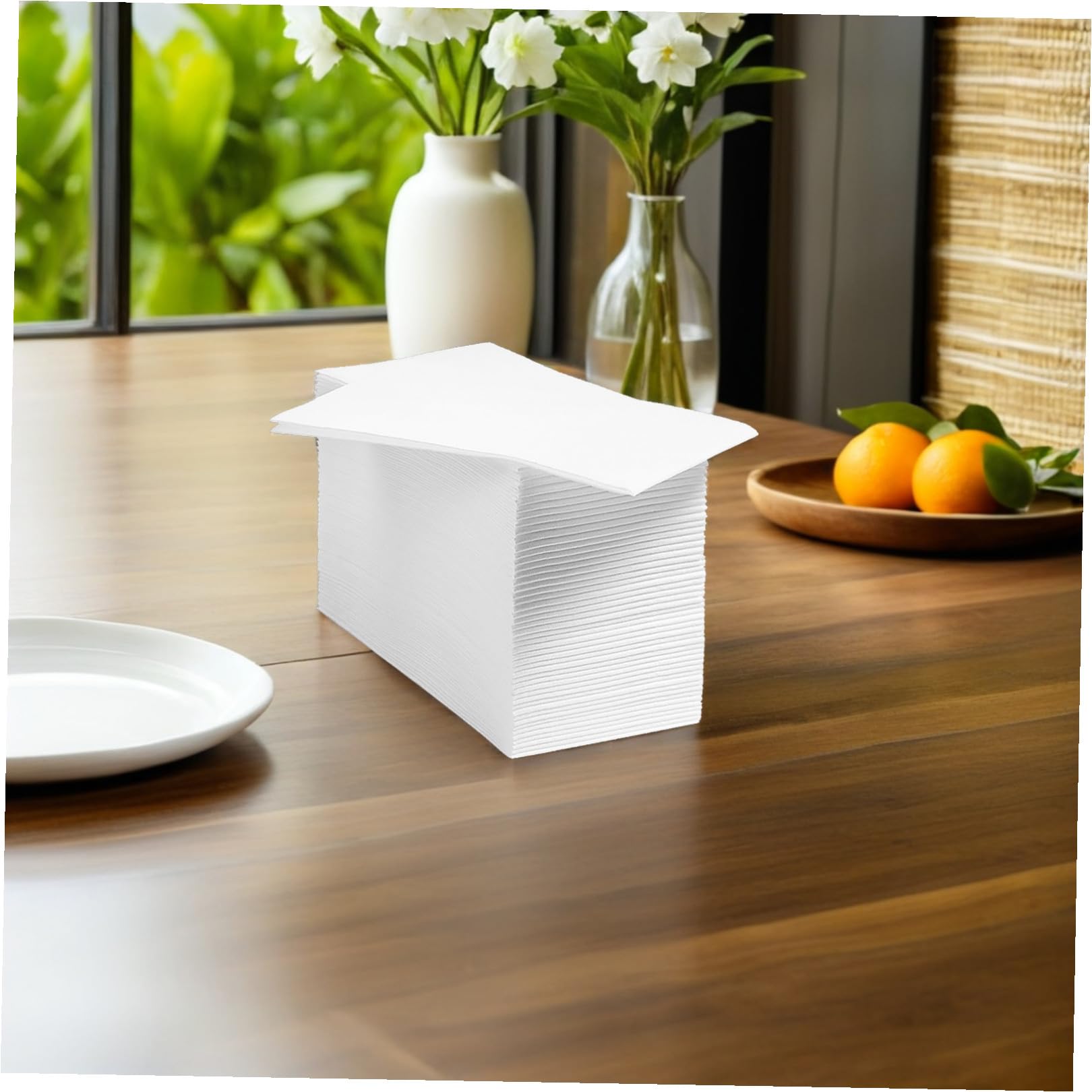 Servilletas de Papel Gruesas 100 Unidades, Plegadas para Banquetes y Bodas | Papel Suave de 40x30cm, Uso Único, Estilo Elegante, Formato Decorativo para Fiestas y Cócteles