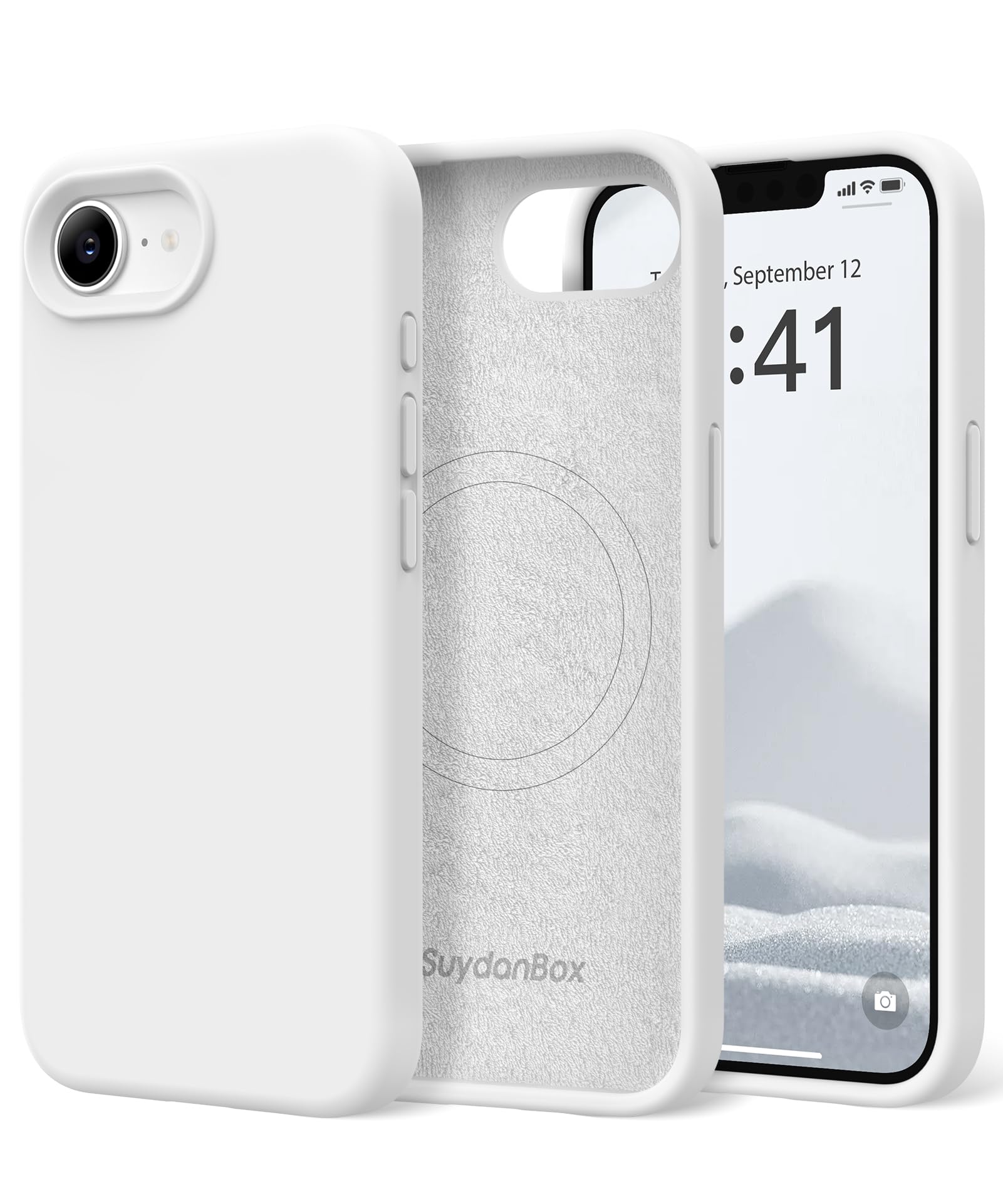 Magnetic for iPhone 17e/iPhone 16e Case Silicone White