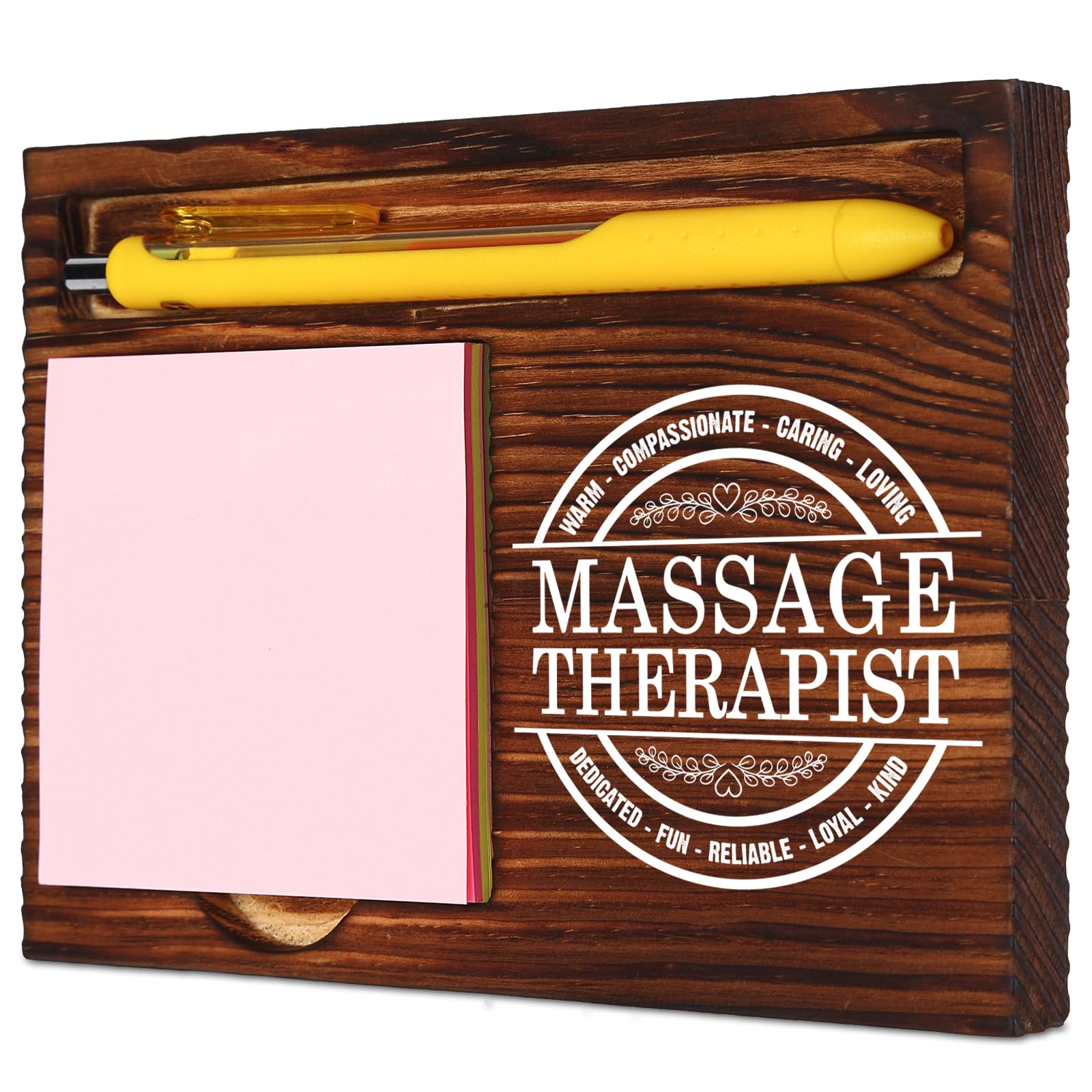 Thank You Gifts for Massage Therapist Women, Spa Staff Gifts Idea, National Massage Therapy Week Healthcare Therapist Gift, Self-Stick Note Pad Holder for Desk Organization VN429
