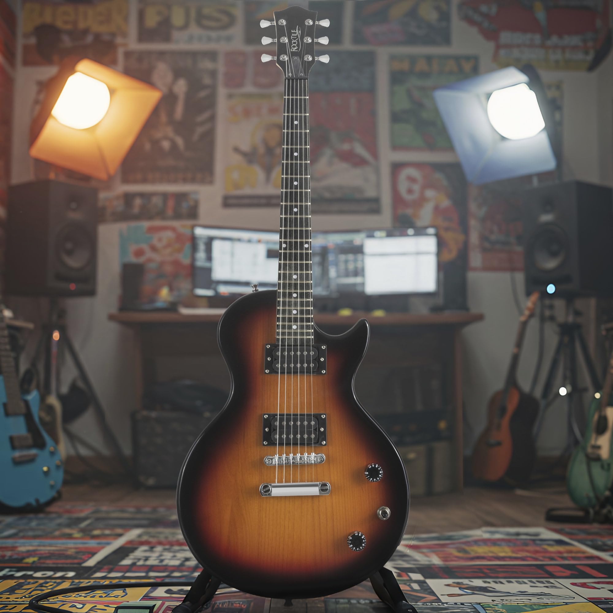 Rocktile LP-100 SB E-Gitarre (Korpus: Linde, Palisander Griffbrett, Finish: Sunburst)