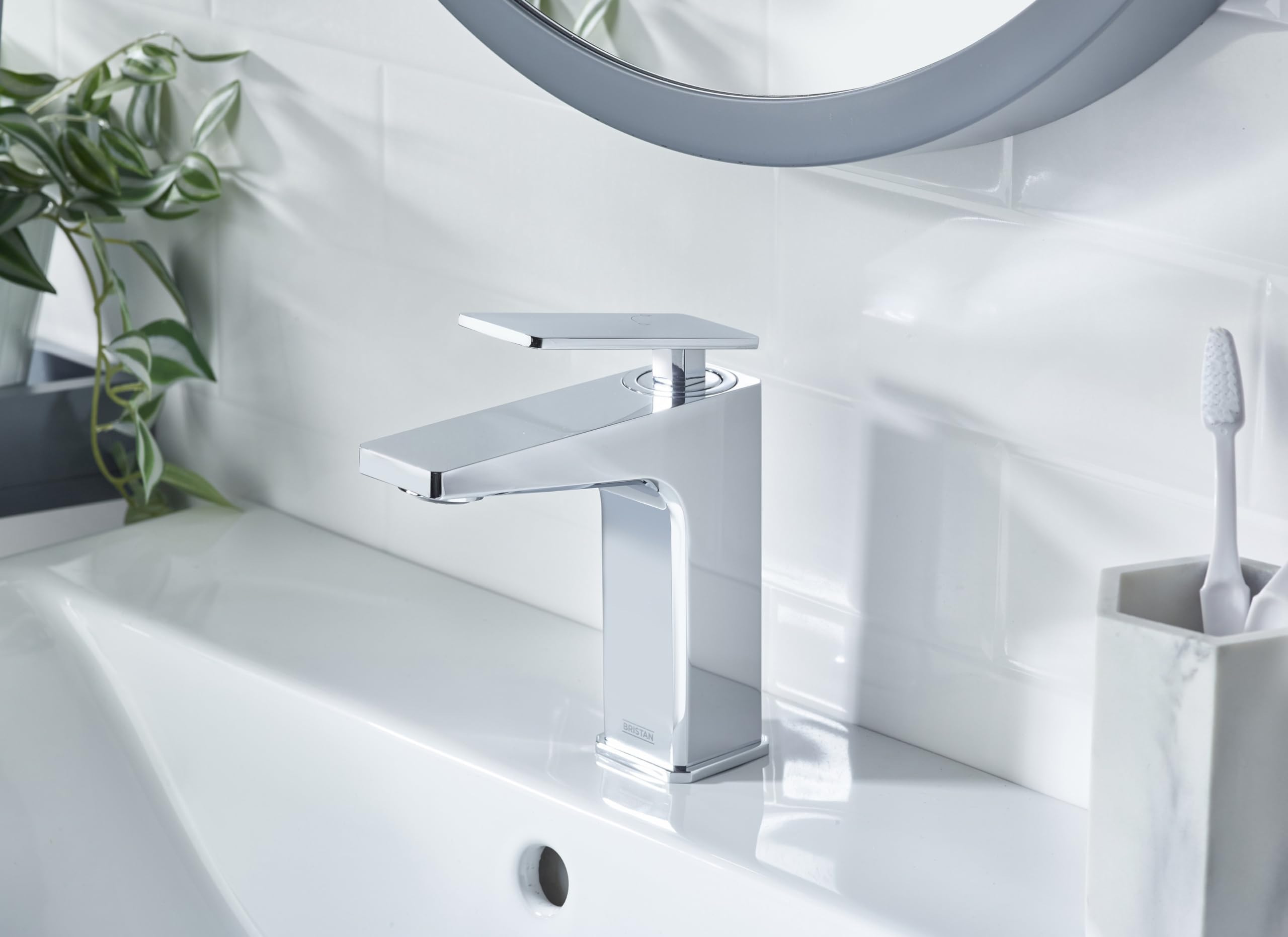 Delgado Eco Start bateria umywalkowa z zatrzaskowym chromem