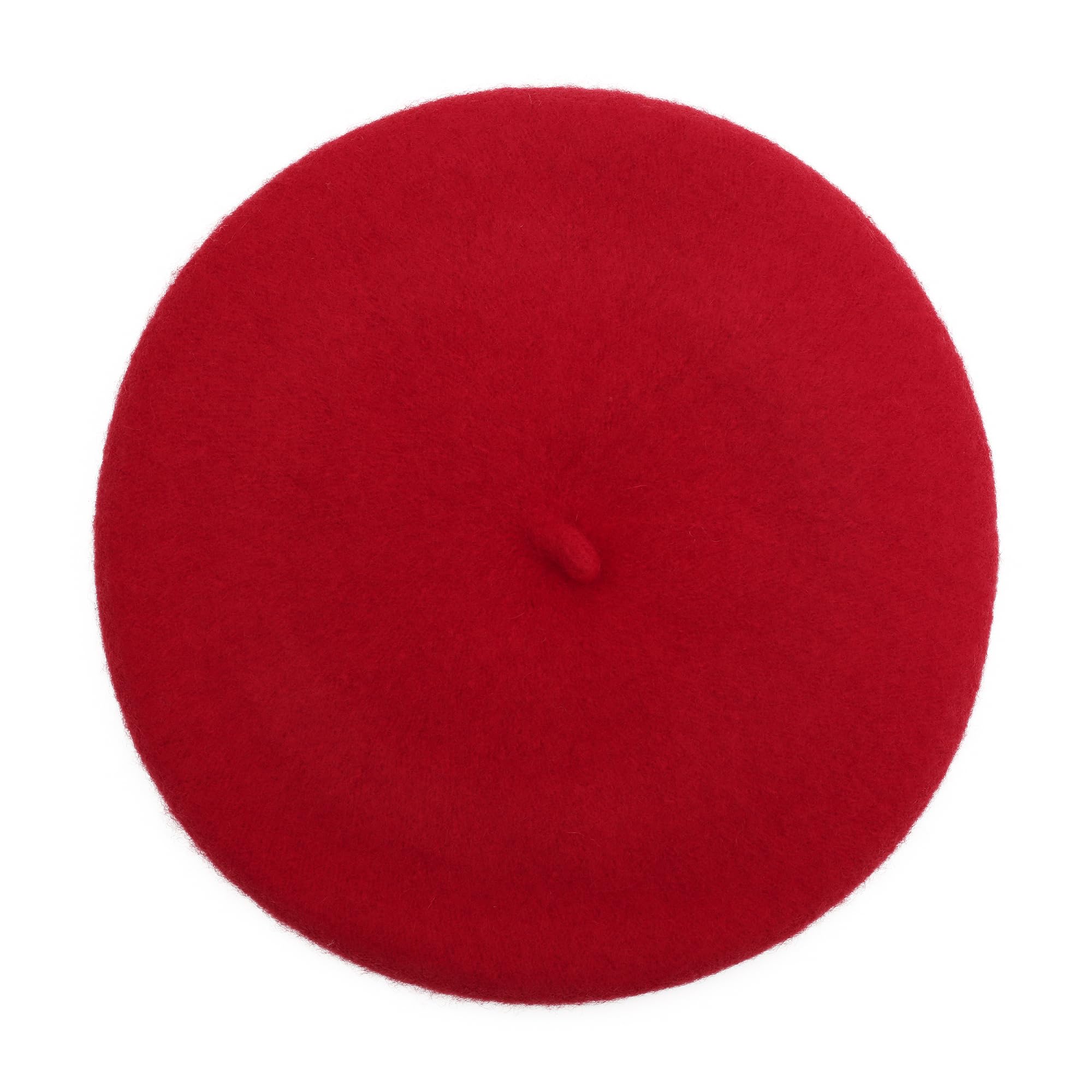 ZLYC Wool Kids Beret Hat Girls Solid Color Artist French Beret Cap(Traditional Red),One Size - Image 2