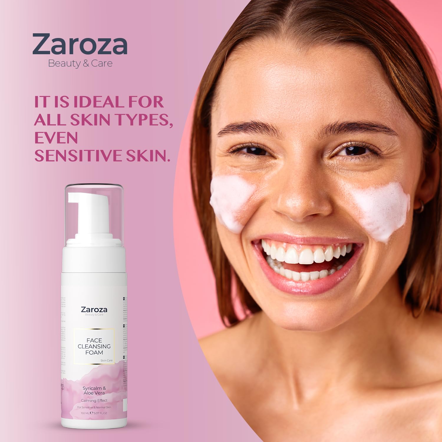 Amazon.com: Zaroza Face Cleansing Foam - Gentle Daily Cleanser