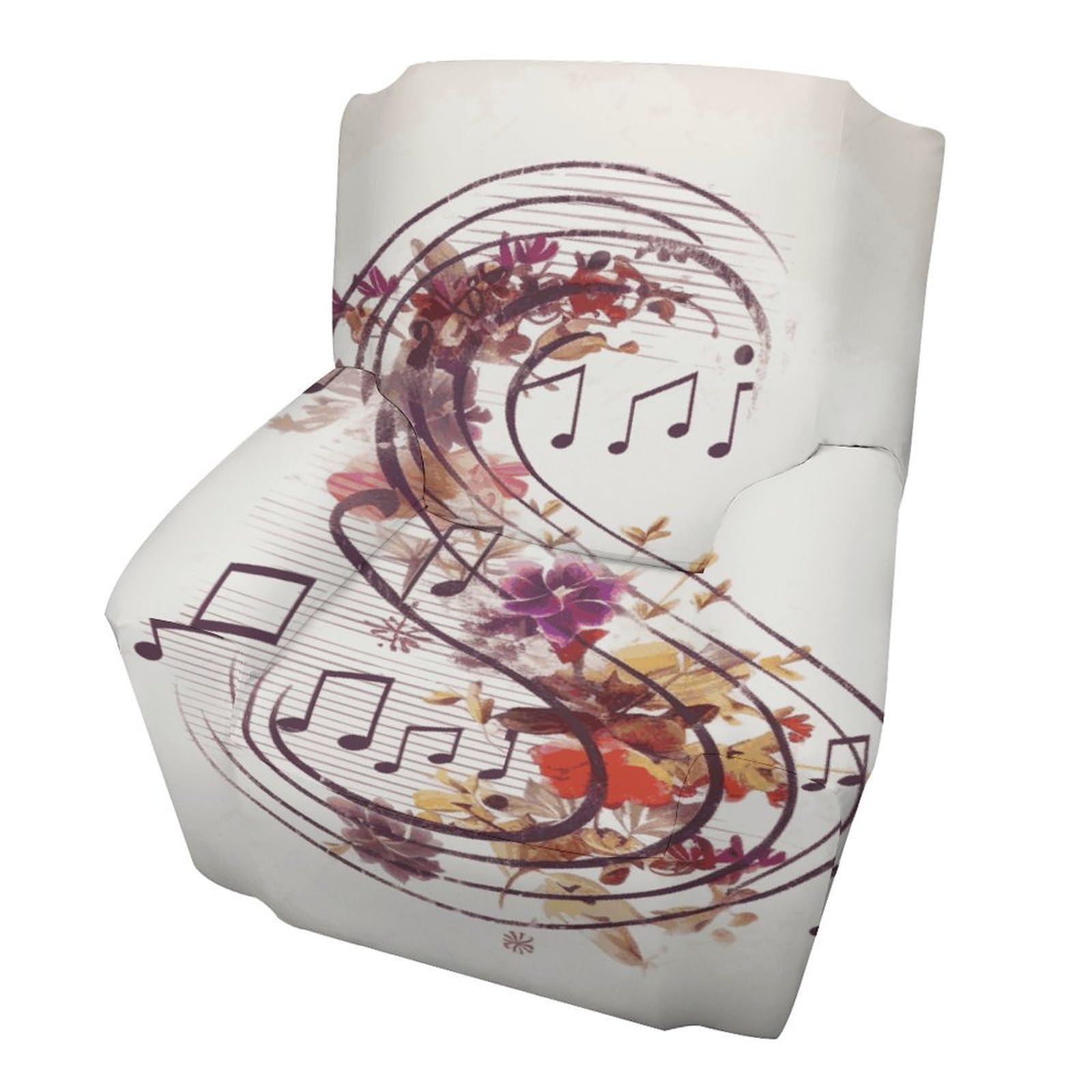 Fekiloot Style Musical Note Floral Couch Cover Sofa Cover Sofa Slipcover