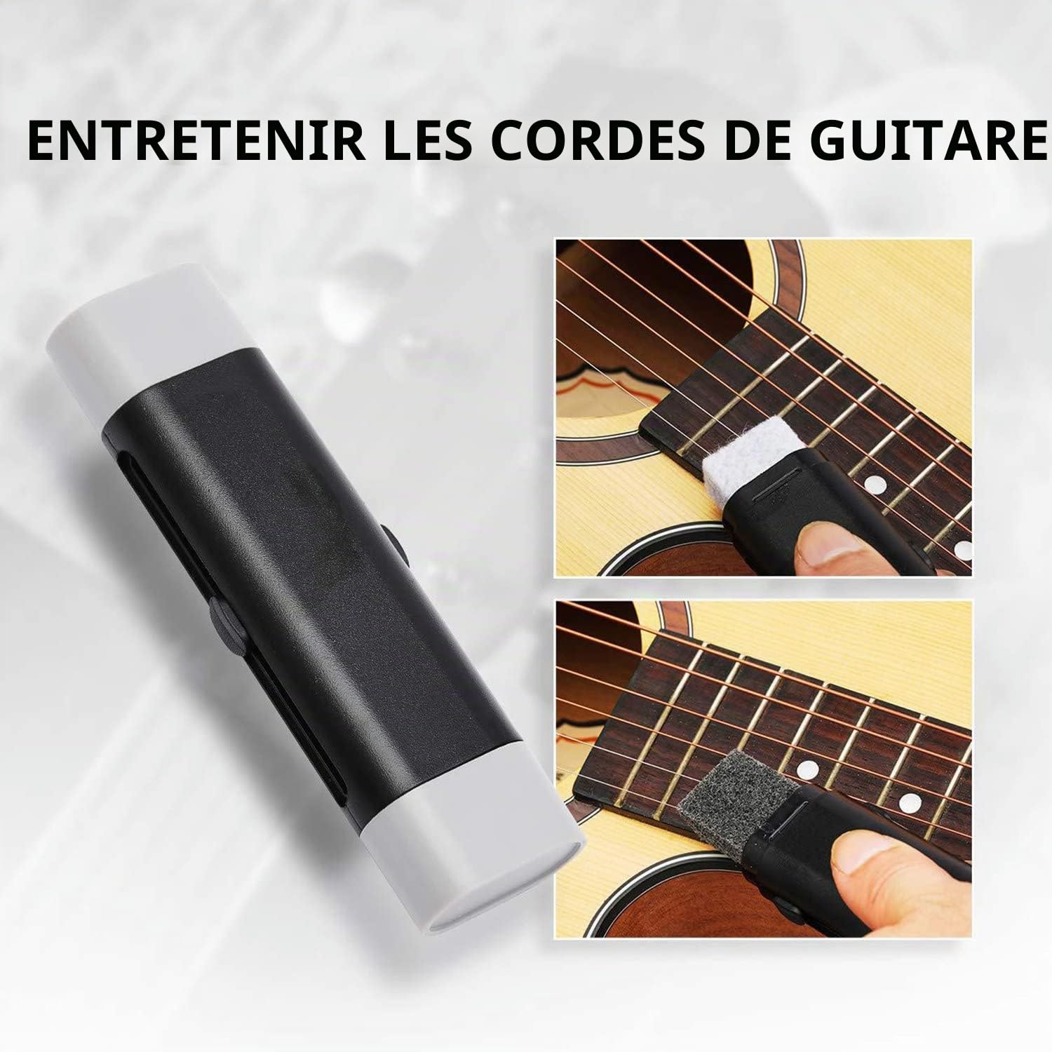 Kit de 72 accessoires de rechange pour guitare - Outils de réparation et d'entretien - Règle d'action des cordes - Chevilles de chevalet de guitare - Avec sac de transport