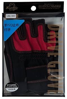 Amazon | Lezax(レザックス) ドライブグローブ 半指合皮メッシュ