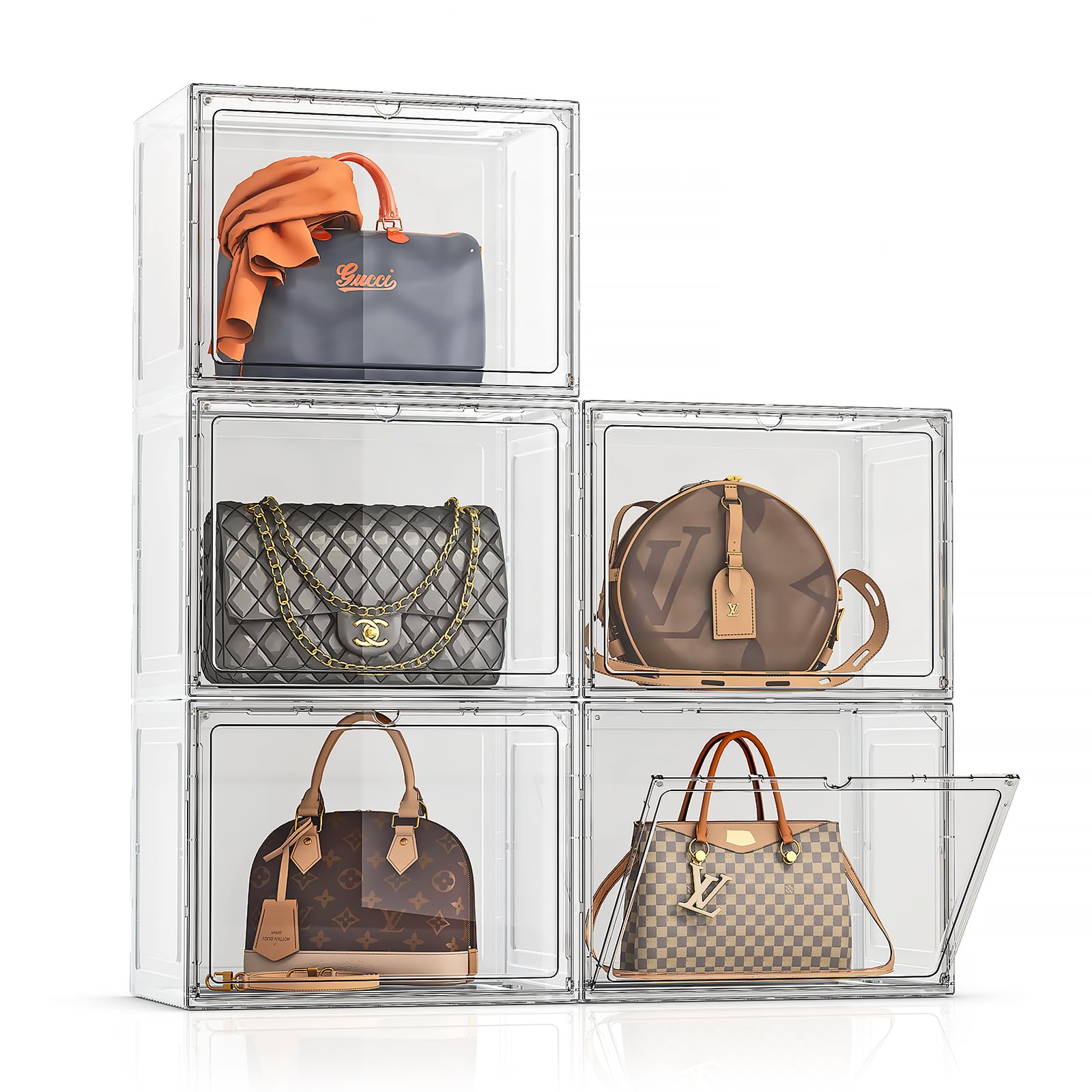 Amazon.com: Large Purse Organizer for Closet, 5 Pack Handbag Purse