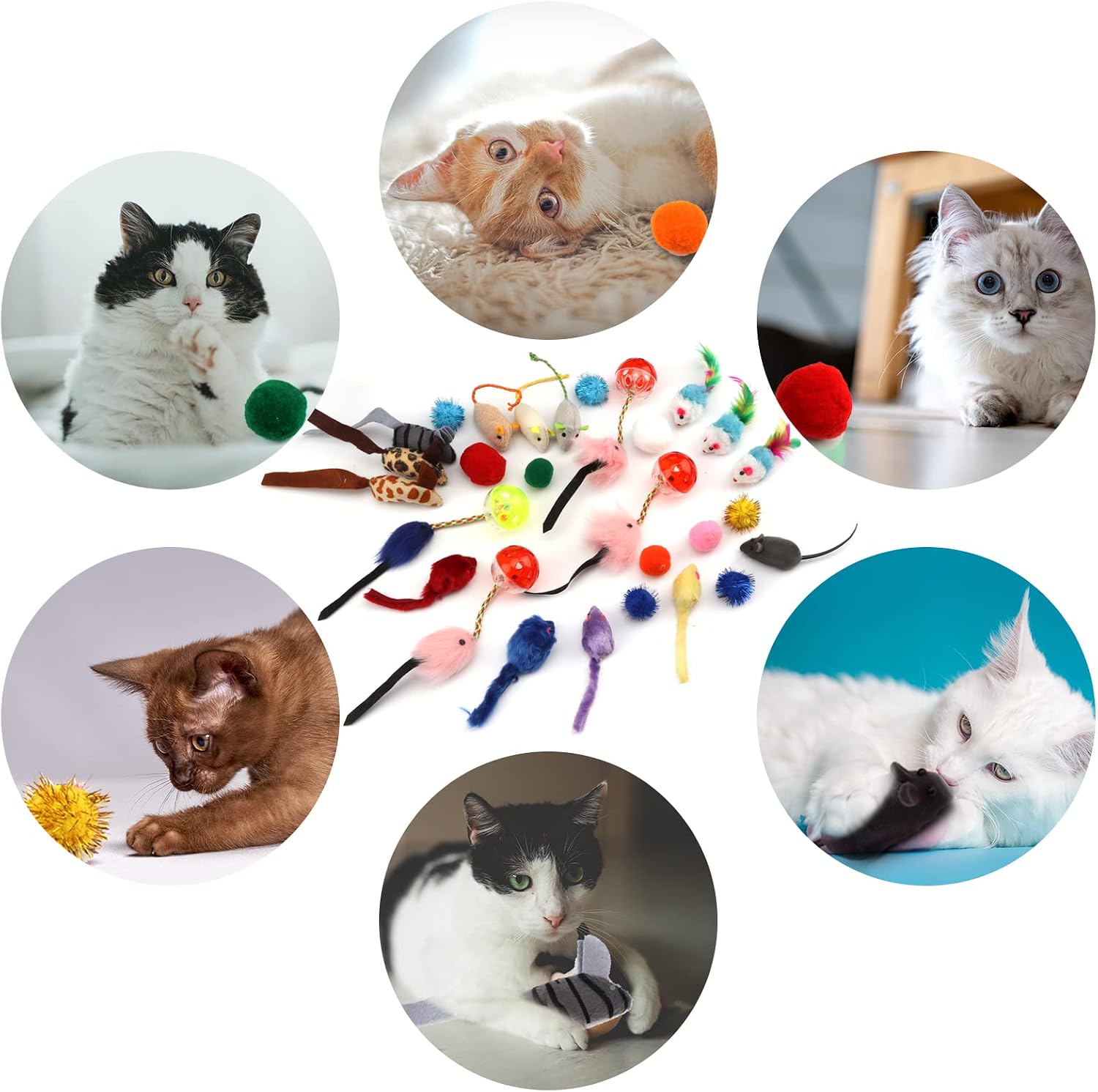 LINEVEO Catnip Ball, Juguetes Con Hierba Gatera, Juguete Para Gatos