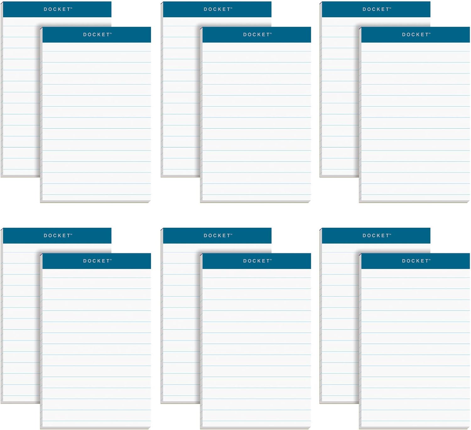 TOPS 64680 Docket Ruled Perforated Pads, Legal/Wide, 3 x 5, White, 50 Sheets (Pack of 12)