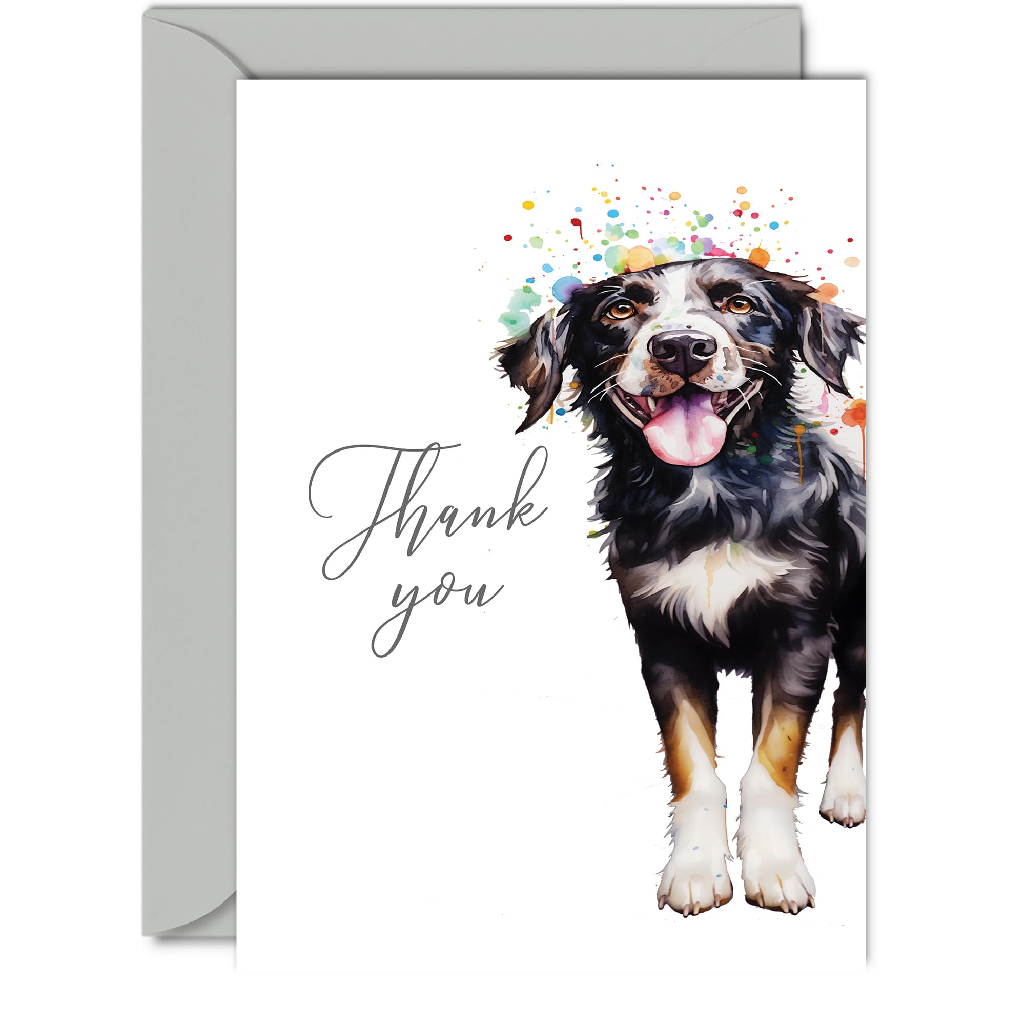 Thank You Cards for Thanks - Party Dog - Thankyou Cards for Friends Family Neighbour Teacher, Heartfelt Appreciation Card A5 Thank You So Much Greeting Cards โ image 1