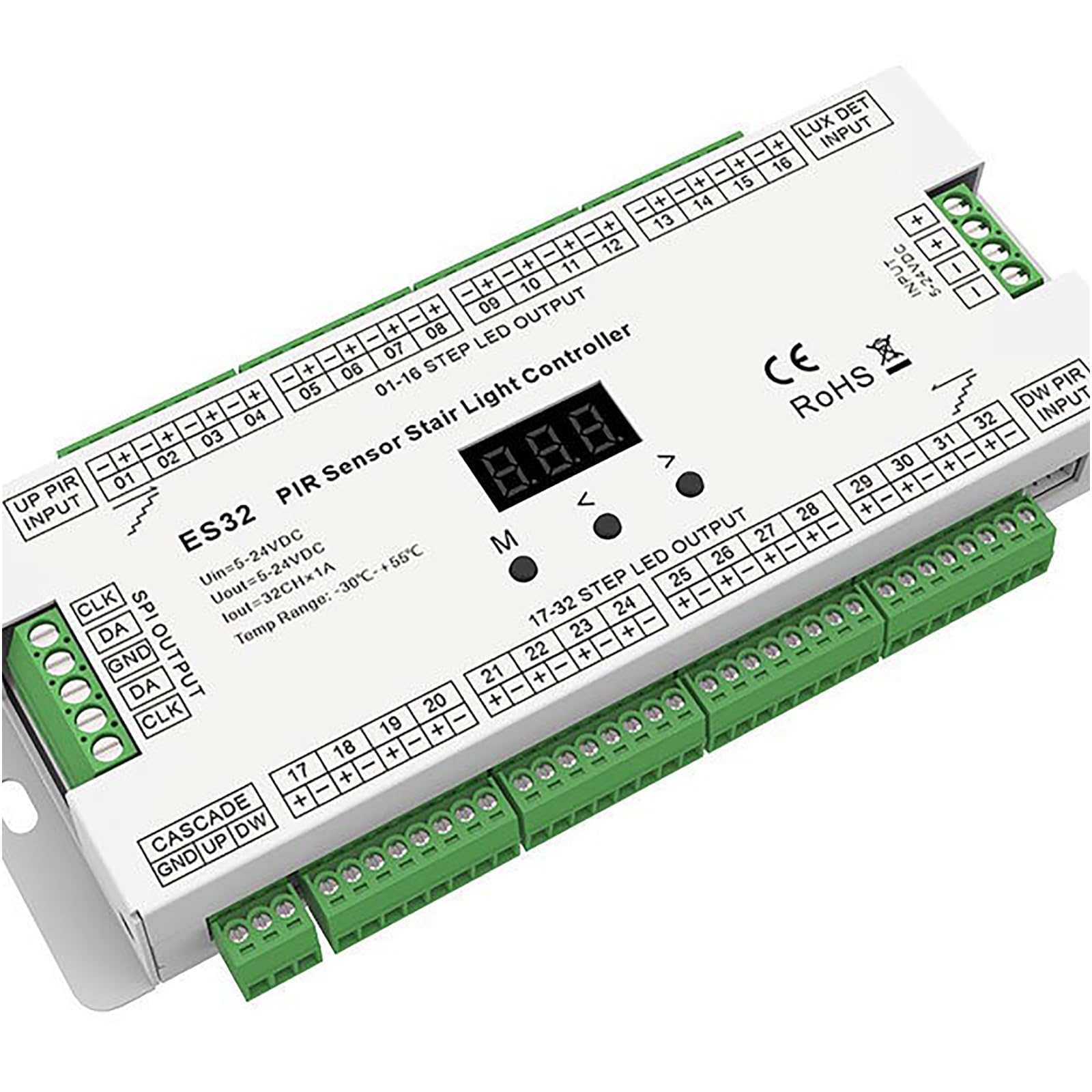 Kit Controller Di Luce Del Sensore Di Movimento a LED, Kit Controller Della Luce Delle Scale,controllo a Infrarossi Di Uscita a 6 Esecuzione Da 32ch,sensore PIR Per Striscia a LED a Pannocchia Singolo