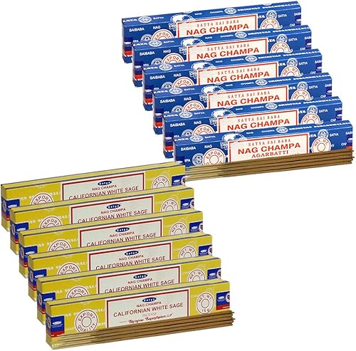Miniatura 4 de Nag Champa - Varillas de incienso y salvia blanca californiana con soporte de incienso, paquete para fragancia del hogar y decoración espiritual