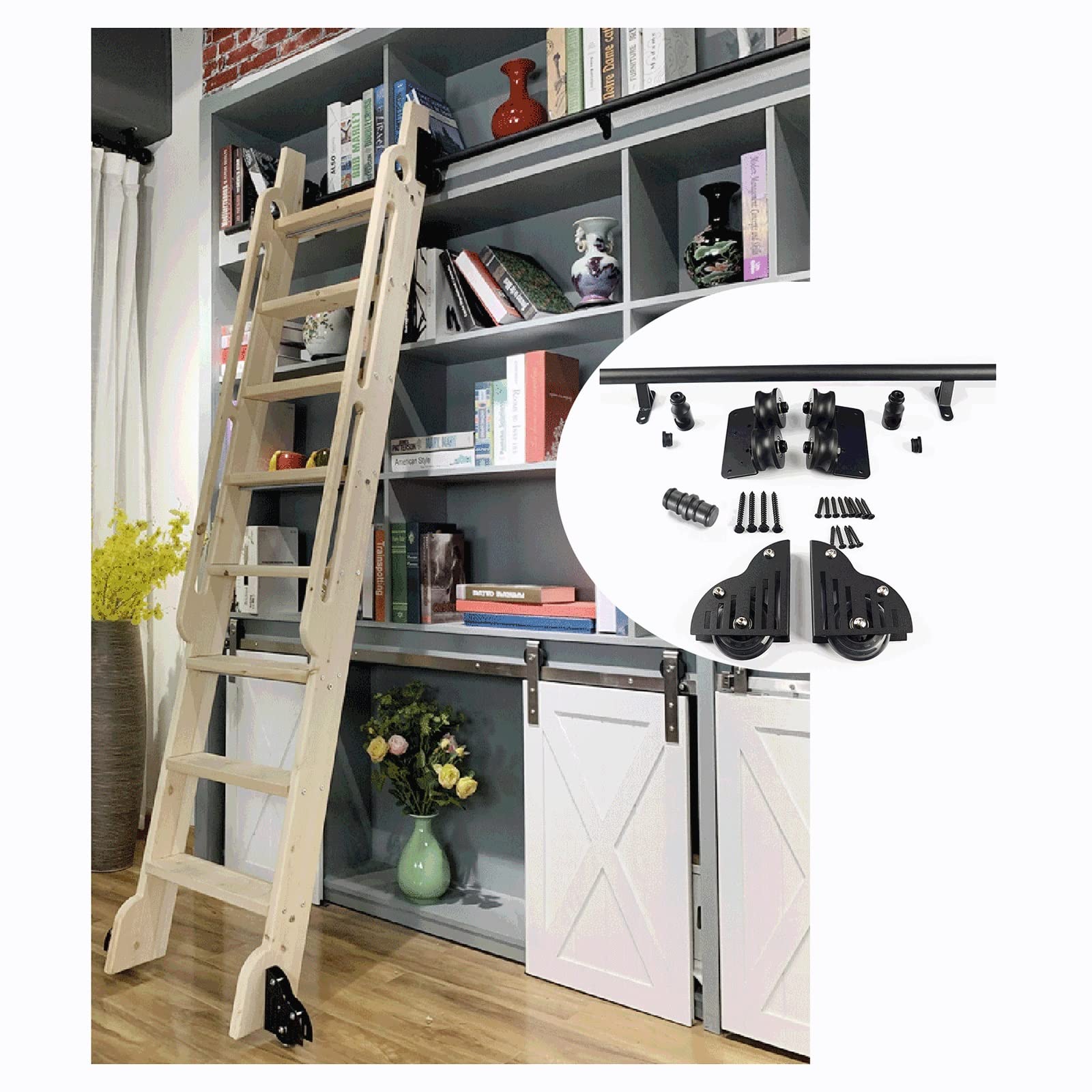 インテリア用梯子ブラック　パイプハシゴ　中古 8尺】伸縮ロフトはしご_ブラック_手すりつき : ロフトはしご販売