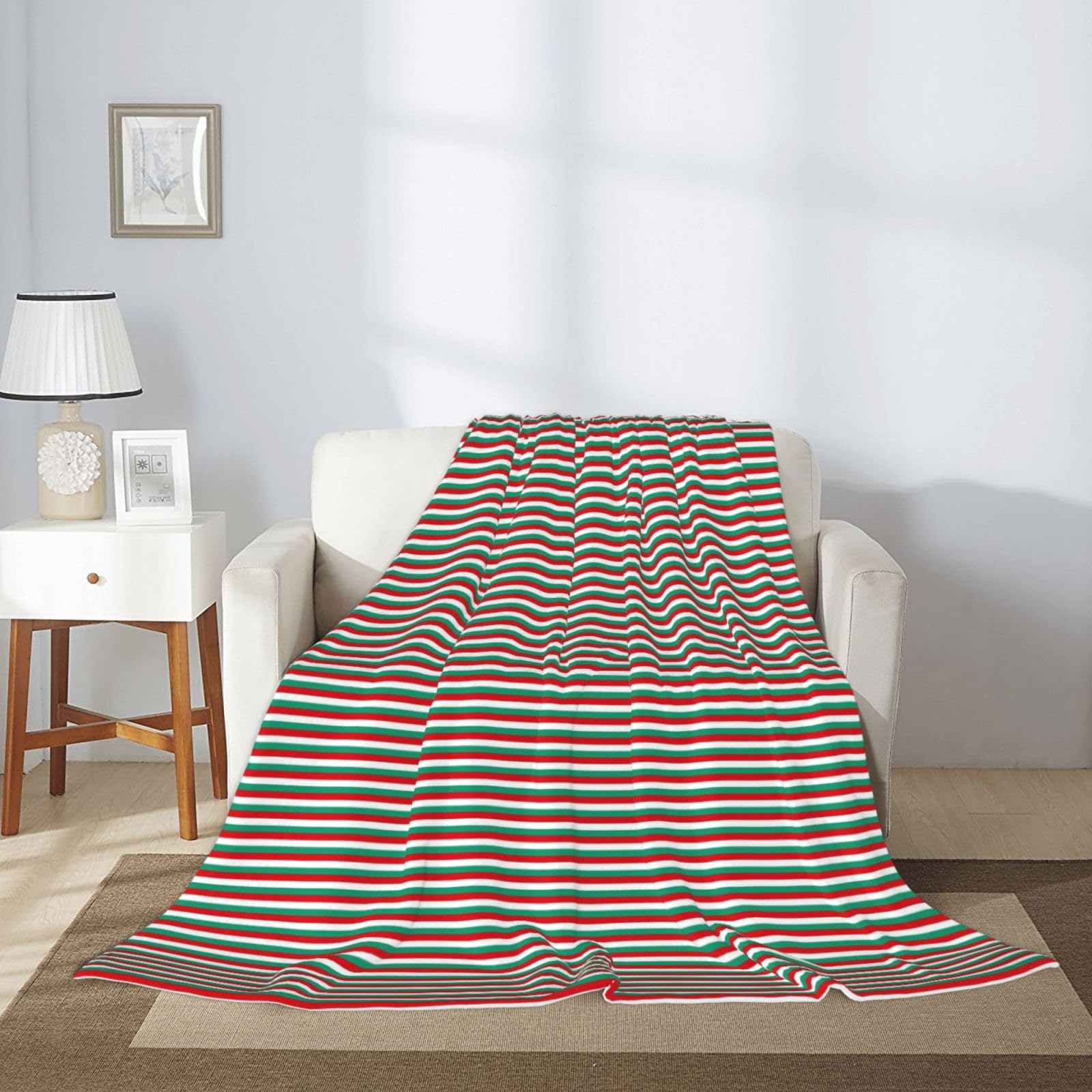 Couverture en flanelle imprimée drapeau bulgare - Douce et confortable - Pour chambre à coucher, canapé, hiver, voyage, camping, décoration d'intérieur