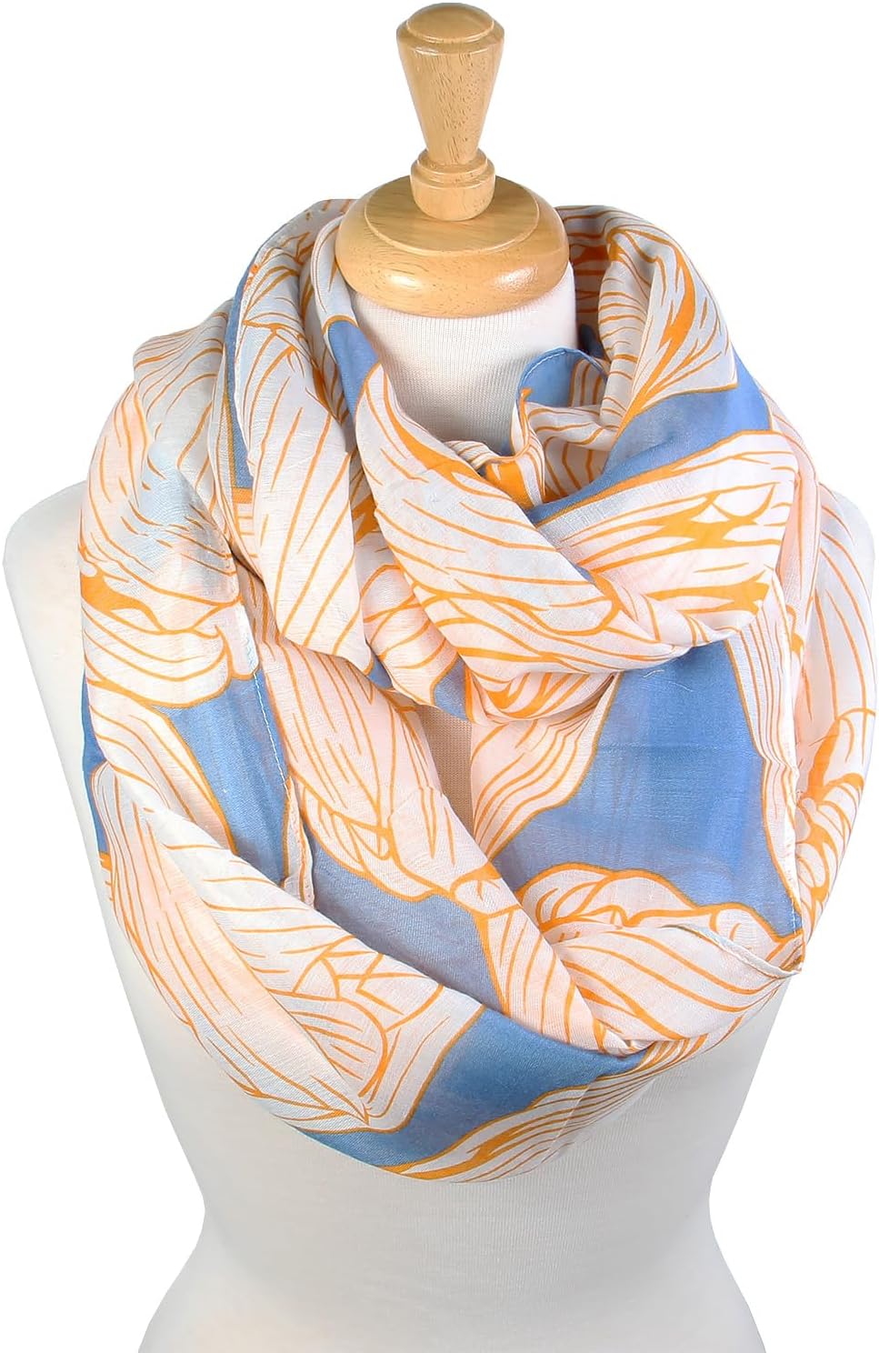Scarfand's Romantic Rose Prints & Floral Patterns Lightweight Infinity Fashion Scarves Wraps - Image 2