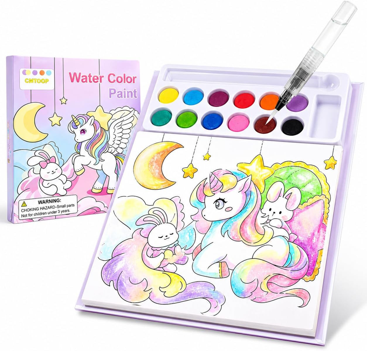 Paint with Water Coloring Books for Kids 4-8 3-5, 12 Colors and 24 Pages