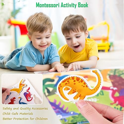 Miniatura 5 de DINSLIA Libro ocupado para niños pequeños  Juguetes Montessori de bricolaje para niños de 3, 4, 5, 6 años, actividades de aprendizaje preescolar,